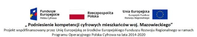 podniesienie kompetencji cyfrowych mieszkanców województwa mazowieckiego - baner